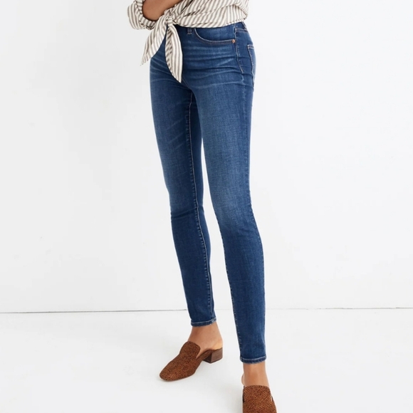 Madewell Tall Curvy High-Rise Skinny Jeans in Hayes Wash Size 35T - Picture 1 of 8